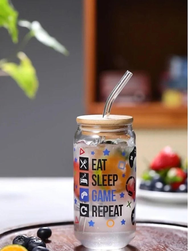 1CHASE Set of 2 - Gamer Sipper Glass, 550ml - Image 3
